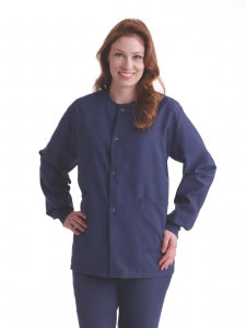 Medline Unisex PerforMAX Snap-Front Warm-Up Jackets - Performax 829 Warmup Jacket Navy, Size 4XL - 829NNT4XL