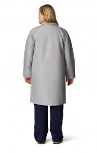 Medline Unisex Knee Length Lab Coats - Unisex Knee-Length Lab Coat, Gray, Size M - 83044GRYM