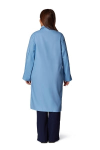 Medline Unisex Knee Length Lab Coats - Unisex Knee-Length Lab Coat, Light Blue, Size L - 83044RCWL