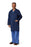 Medline Unisex Knee Length Lab Coats - Unisex Knee-Length Lab Coat, Navy, Size L - 83044RNNL