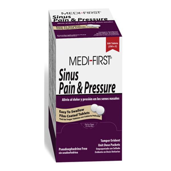 Medique Pharmaceuticals Medi-First Sinus Pressure Tablets 500/5mg 125x2/Bx