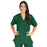 Medline PerforMAX Women's V-Neck Tunic Scrub Top with 2 Pockets - PerforMAX Women's V-Neck 2-Pocket Tunic Scrub Top, Size 5XL, Evergreen - 839JEG5XL