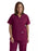 Medline PerforMAX Women's V-Neck Tunic Scrub Top with 2 Pockets - PerforMAX Women's V-Neck 2-Pocket Tunic Scrub Top, Size 4XL, Wine - 839NNT4XL