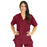 Medline PerforMAX Women's V-Neck Tunic Scrub Top with 2 Pockets - PerforMAX Women's V-Neck 2-Pocket Tunic Scrub Top, Size 5XL, Wine - 839NNT5XL