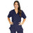 Medline PerforMAX Women's V-Neck Tunic Scrub Top with 2 Pockets - PerforMAX Women's V-Neck 2-Pocket Tunic Scrub Top, Size 4XL, Navy - 839NNT4XL