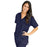 Medline PerforMAX Women's V-Neck Tunic Scrub Top with 2 Pockets - PerforMAX Women's V-Neck 2-Pocket Tunic Scrub Top, Size XL, Navy - 839NNTXL