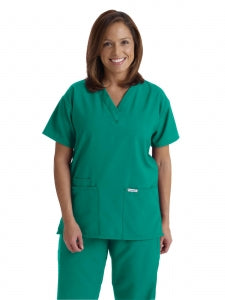 Medline PerforMAX Women's V-Neck Tunic Scrub Top with 2 Pockets - DBS-TUNIC, SCRUB, PMAX, JADE, 4XL - 839NNT4XL