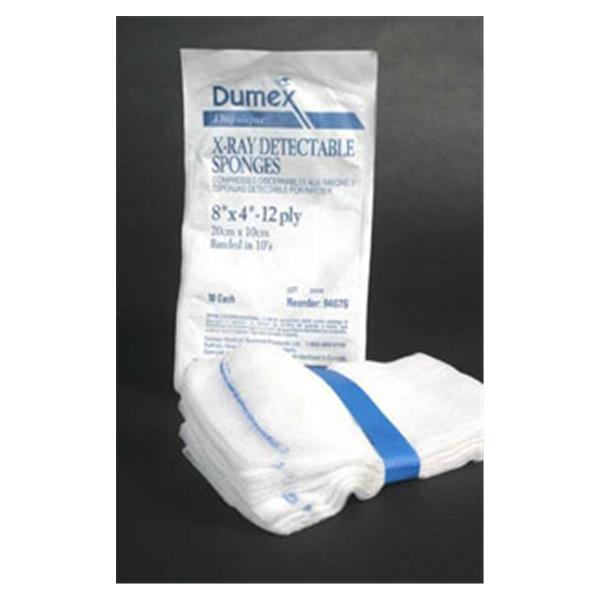 Integra LifeSciences  Dressing Gauze Dupaque Cotton 4x4" 16 Ply X-Ray Detectable 128x10