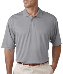 Ultraclub UltraClub Men's Cool & Dry Sport Polo - Short-Sleeve Cool and Dry Sport Polo Shirt, Men's, Gray, Size M - 58415064