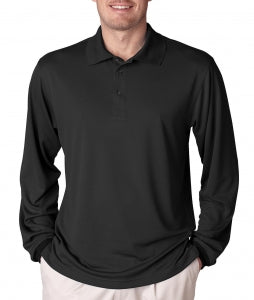 Ultraclub Men's Cool and Dry Performance Polo - Cool and Dry Performance Sport Polo Shirt, Men's, Black, Size 2XL - 8405LS