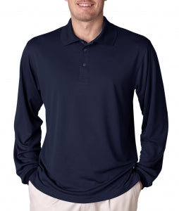 Ultraclub Men's Cool and Dry Performance Polo - Cool and Dry Performance Sport Polo Shirt, Men's, Navy, Size 4XL - 8405LS