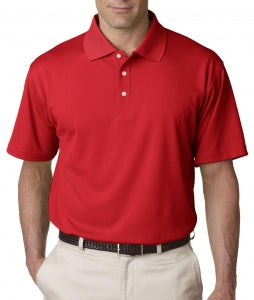 Ultraclub UltraClub Men's Cool & Dry Stain-Release Performance Polo - 100% Polyester Cool and Dry Stain-Release Performance Polo Shirt, Men's, Red, Size 2XL - 59215317