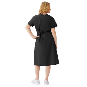 Medline ComfortEase Step-In Scrub Dresses - DBD-DRESS, SCRUB, STEP-IN, 2PKT, CE, BLACK, L - 844JNTL