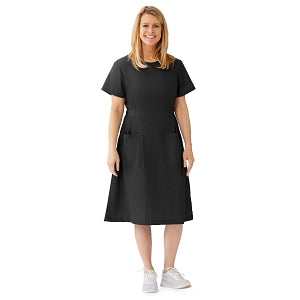 Medline ComfortEase Step-In Scrub Dresses - DBD-DRESS, SCRUB, STEP-IN, 2PKT, CE, BLACK, L - 844JNTL