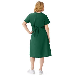 Medline ComfortEase Step-In Scrub Dresses - DBD-DRESS, SCRUB, STEP-IN, 2PKT, CE, EVRGRN, M - 844JNTM