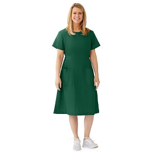 Medline ComfortEase Step-In Scrub Dresses - DBD-DRESS, SCRUB, STEP-IN, 2PKT, CE, EVRGRN, M - 844JNTM