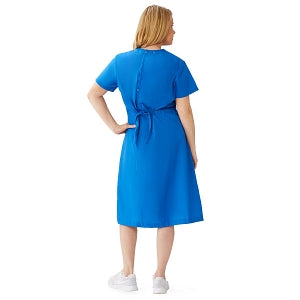 Medline ComfortEase Step-In Scrub Dresses - DBD-DRESS, SCRUB, STEP-IN, 2PKT, ROYAL, XS - 844JRLXS