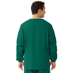 Medline Unisex AngelStat Snap-Front Warm-Up Scrub Jackets - AngelStat Unisex Snap Front Scrub Jacket, Hunter Green, Size 4XL - 849NHG4XL