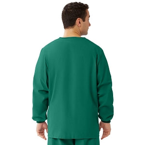 Medline Unisex AngelStat Snap-Front Warm-Up Scrub Jackets - AngelStat Unisex Warm-Up Scrub Jacket, Emerald, Size 5XL - 849NJT5XL