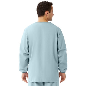 Medline Unisex AngelStat Snap-Front Warm-Up Scrub Jackets - AngelStat Unisex Warmup Jacket, Misty Green, Size 4XL - 849NTZ4XL-CB