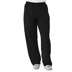 Medline PerforMAX Elastic Waist Scrub Pants - PerforMAX Unisex Elastic Waist Scrub Pants, Size S Regular Inseam, Black - 850DKWS