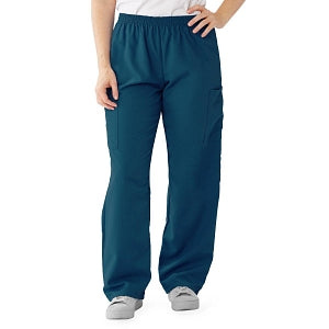 Medline PerforMAX Elastic Waist Scrub Pants - PerforMAX Unisex Elastic Waist Scrub Pants, Size L Tall Inseam, Caribbean Blue - 850JCBLT