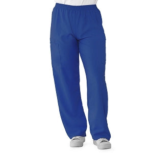 Medline PerforMAX Elastic Waist Scrub Pants - PerforMAX Unisex Elastic Waist Scrub Pants, Size L Regular Inseam, Royal Blue - 850JRLL