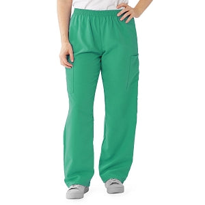 Medline PerforMAX Elastic Waist Scrub Pants - PerforMAX Unisex Elastic Waist Scrub Pants, Size L Regular Inseam, Jade - 850NTJL