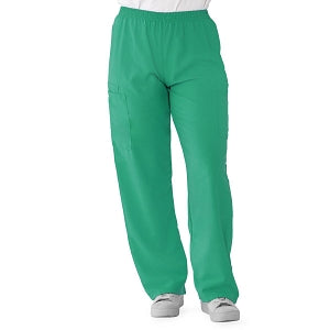 Medline PerforMAX Elastic Waist Scrub Pants - PerforMAX Unisex Elastic Waist Scrub Pants, Size M Regular Inseam, Jade - 850NTJM