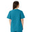 Medline AngelStat Women's Jewel Neck Short Sleeve Snap Front Scrub Tops - AngelStat Women's Jewel Neck Short-Sleeve Snap Front Tunic Scrub Top with 2 Pockets, Size L, Peacock - 851NBTL