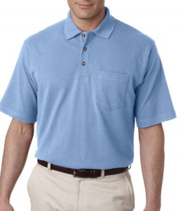 Ultraclub Ultraclub Classic Men's Polo Shirts - Classic Pique Performance Polo Shirt, Men's, Cornflower, Size 2XL - 8534CFL2XL