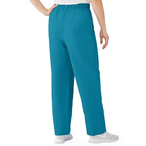 Medline AngelStat Women's Elastic Waist Scrub Pants with Drawstring - AngelStat Women's Elastic Waist Scrub Pants with Drawstring, Size 4XL, Peacock - 854NBT4XL