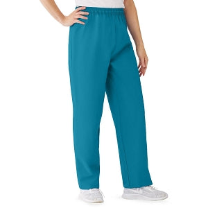 Medline AngelStat Women's Elastic Waist Scrub Pants with Drawstring - AngelStat Women's Elastic Waist Scrub Pants with Drawstring, Size 4XL, Peacock - 854NBT4XL