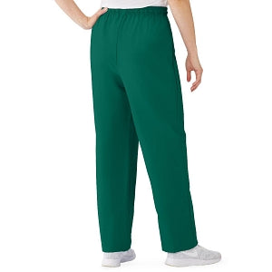 Medline AngelStat Women's Elastic Waist Scrub Pants with Drawstring - AngelStat Women's Elastic Waist Scrub Pants with Drawstring, Size S, Hunter - 854NHGS