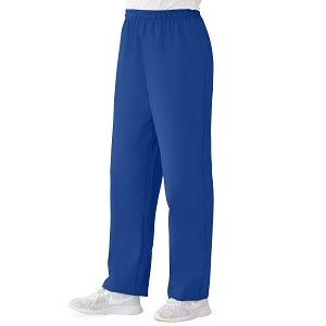 Medline AngelStat Women's Elastic Waist Scrub Pants with Drawstring - AngelStat Women's Elastic Waist Scrub Pants with Drawstring, Size 4XL, Sapphire - 854NHT4XL