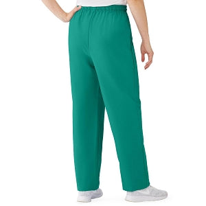 Medline AngelStat Women's Elastic Waist Scrub Pants with Drawstring - AngelStat Women's Elastic Waist Scrub Pants with Drawstring, Size 4XL, Emerald - 854NJT4XL