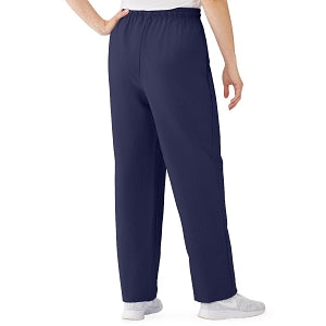 Medline AngelStat Women's Elastic Waist Scrub Pants with Drawstring - AngelStat Women's Elastic Waist Scrub Pants with Drawstring, Size 4XL, Navy - 854NNT4XL