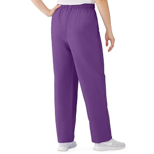 Medline AngelStat Women's Elastic Waist Scrub Pants with Drawstring - AngelStat Women's Elastic Waist Scrub Pants with Drawstring, Size 4XL, Purple - 854NRP4XL