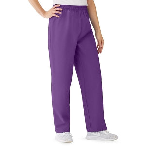 Medline AngelStat Women's Elastic Waist Scrub Pants with Drawstring - AngelStat Women's Elastic Waist Scrub Pants with Drawstring, Size 4XL, Purple - 854NRP4XL