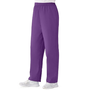 Medline AngelStat Women's Elastic Waist Scrub Pants with Drawstring - AngelStat Women's Elastic Waist Scrub Pants with Drawstring, Size 5XL, Purple - 854NRP5XL