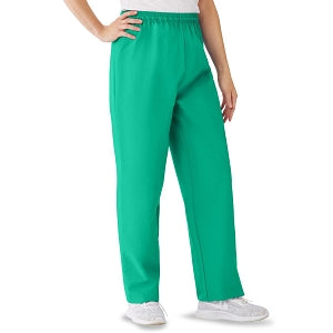 Medline AngelStat Women's Elastic Waist Scrub Pants with Drawstring - AngelStat Women's Elastic Waist Scrub Pants with Drawstring, Size 4XL, Jade - 854NTJ4XL