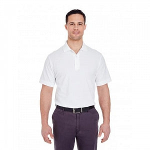 Ultraclub Unisex Polo Shirts - 100% Cotton Polo Shirt, Unisex, White, Size 5XL - 8550 WHITE 5XL