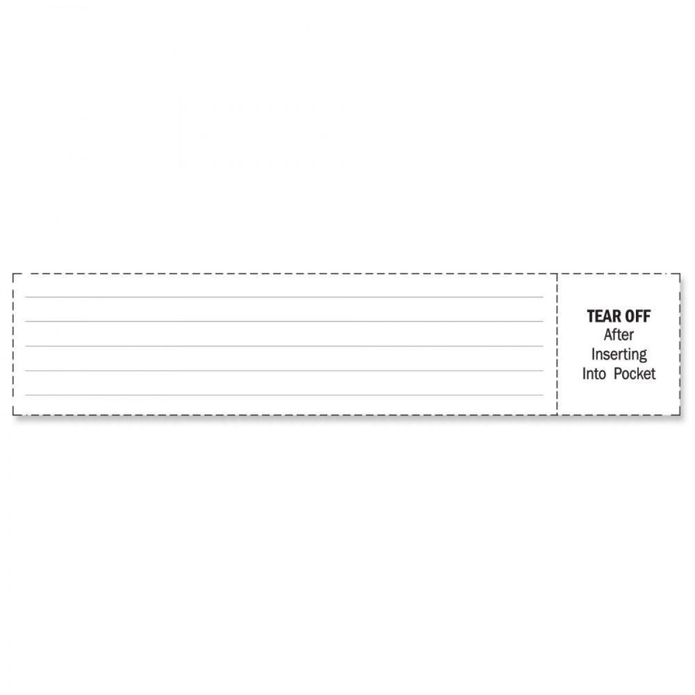 Insert Cards Wristband Style: 140 Veri-Color & 940 Securline Bar Code Band 288/Pack