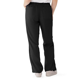 Medline PerforMAX Women's Modern Fit Boot Cut Scrub Pants with 2 Pockets - PerforMAX Women's Modern Fit Boot Cut Scrub Pants with 2 Pockets, Size L Tall Inseam, Black - 865DKWLT