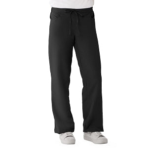 Medline PerforMAX Women's Modern Fit Boot Cut Scrub Pants with 2 Pockets - PerforMAX Women's Modern Fit Boot Cut Scrub Pants with 2 Pockets, Size XS Tall Inseam, Black - 865DKWXS