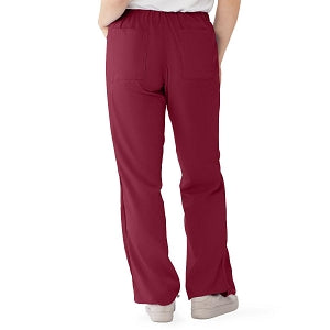 Medline PerforMAX Women's Modern Fit Boot Cut Scrub Pants with 2 Pockets - PerforMAX Women's Modern Fit Boot Cut Scrub Pants with 2 Pockets, Size L Petite Inseam, Wine - 865JWNLP