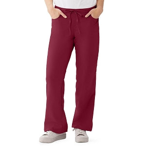 Medline PerforMAX Women's Modern Fit Boot Cut Scrub Pants with 2 Pockets - PerforMAX Women's Modern Fit Boot Cut Scrub Pants with 2 Pockets, Size M Petite Inseam, Wine - 865JWNMP