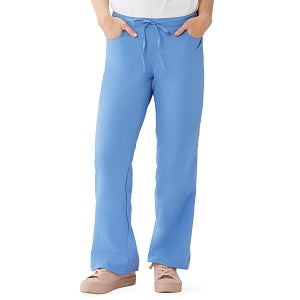 Medline PerforMAX Women's Modern Fit Boot Cut Scrub Pants with 2 Pockets - PerforMAX Women's Modern Fit Boot Cut Scrub Pants with 2 Pockets, Size L Petite Inseam, Ceil Blue - 865NTHLP