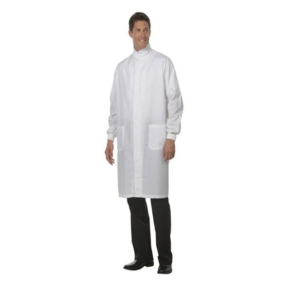 Fashion Seal Lab Coat D-Stat Poly Fashion Seal Unsx Wht Md Ea