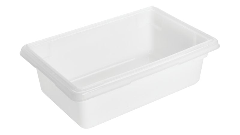 Rubbermaid Box Food/Tote Box PE 3.5gal Ld Dshwshr/Frzr Sf Wht Rctnglr 6/CA